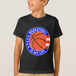 Camiseta Baloncesto es mi vida es la bandera de los Estados