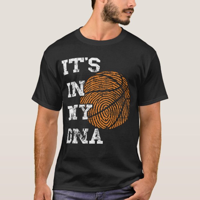Camiseta Baloncesto está en mi huella digital de ADN (Anverso)