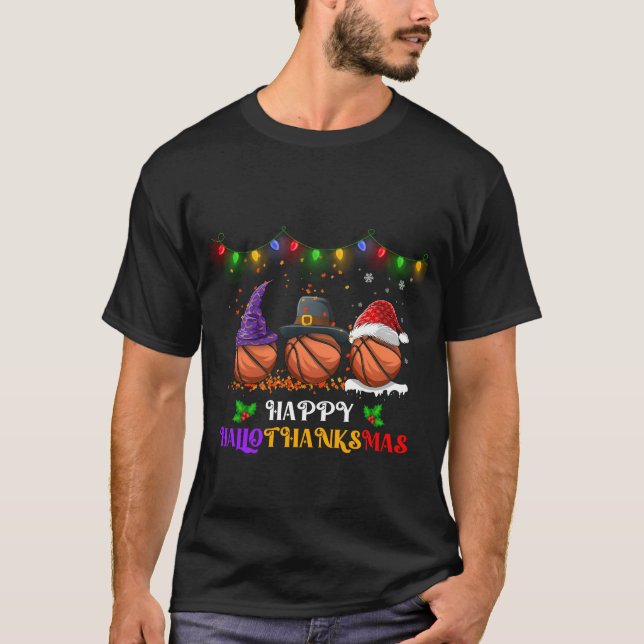 Camiseta Baloncesto feliz Hallothanksmas (Anverso)