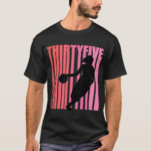 Camiseta Baloncesto Femenino Cumpleaños 35 Retro 35 Atardec