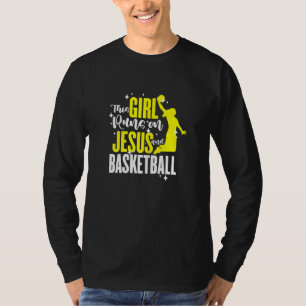 Camiseta Baloncesto femenino Este Chica Corre Sobre Jesús Y
