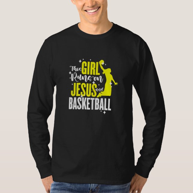 Camiseta Baloncesto femenino Este Chica Corre Sobre Jesús Y (Anverso)