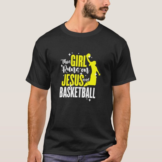 Camiseta Baloncesto femenino Este Chica Corre Sobre Jesús Y (Anverso)