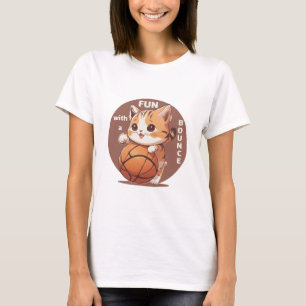 Camiseta baloncesto gatito