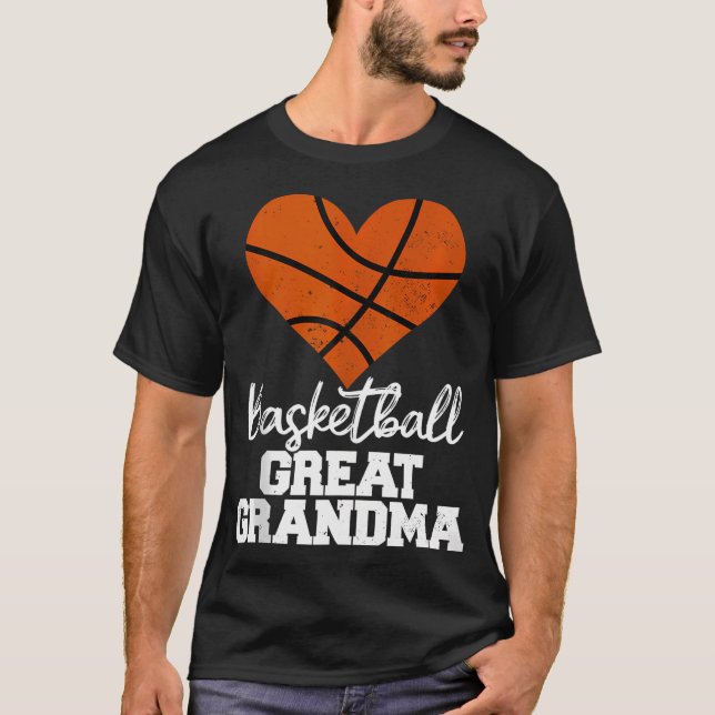 Camiseta Baloncesto Gran Abuela Corazón Gracioso Bas Famoso (Anverso)