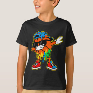 Camiseta Baloncesto haciendo Dabbing Helado Goteo Chicos Ba