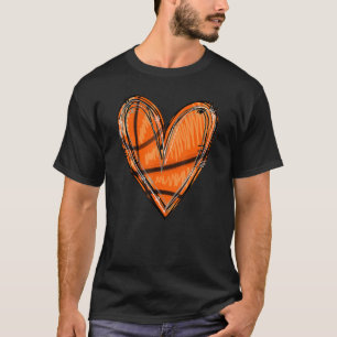 Camiseta Baloncesto Heart Love Basketball Game Day Vibes Mo