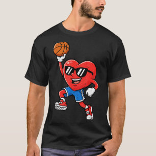 Camiseta Baloncesto Heart Play Día de San Valentín para chi