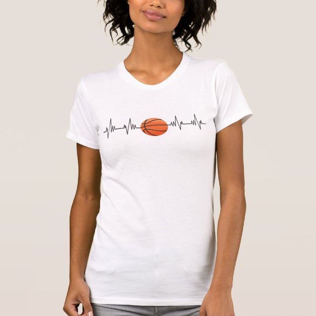 Camiseta Baloncesto Heartbeat Negro (Anverso)