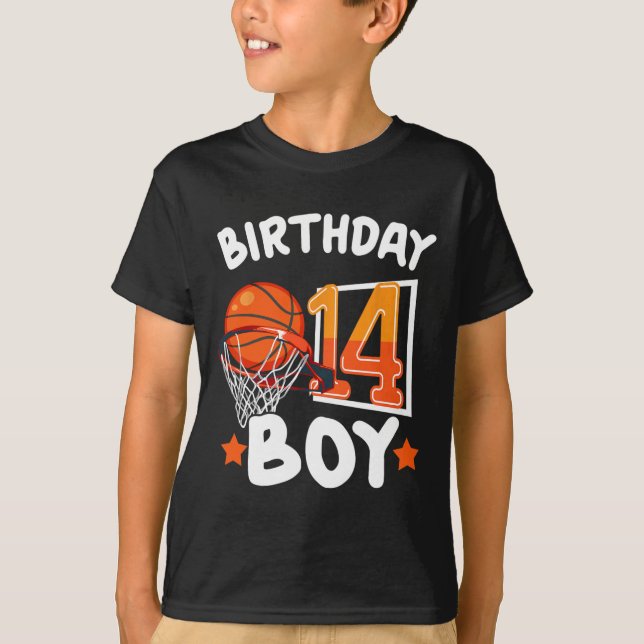 Camiseta Baloncesto Im 14 Años Decoración De Niño De 14 Año (Anverso)