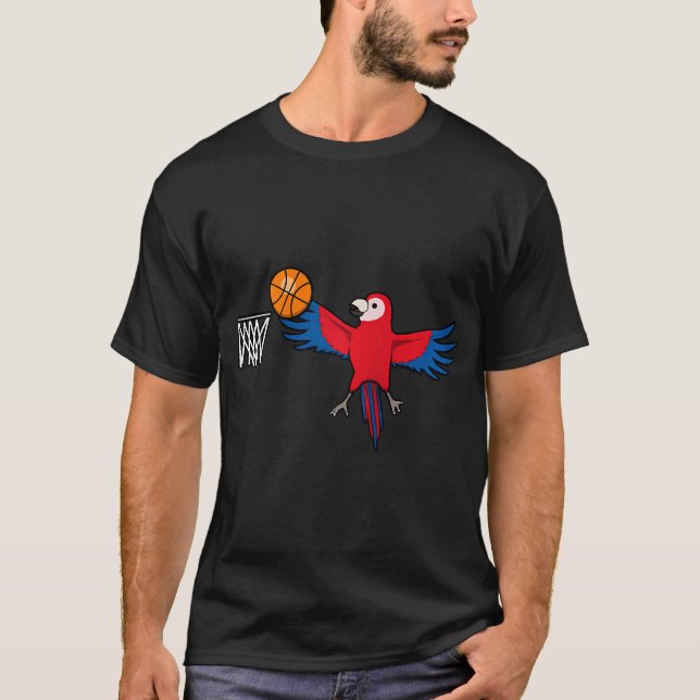 Camiseta Baloncesto Jugador Cute Parrot Hobby Sports Baseb (Anverso)