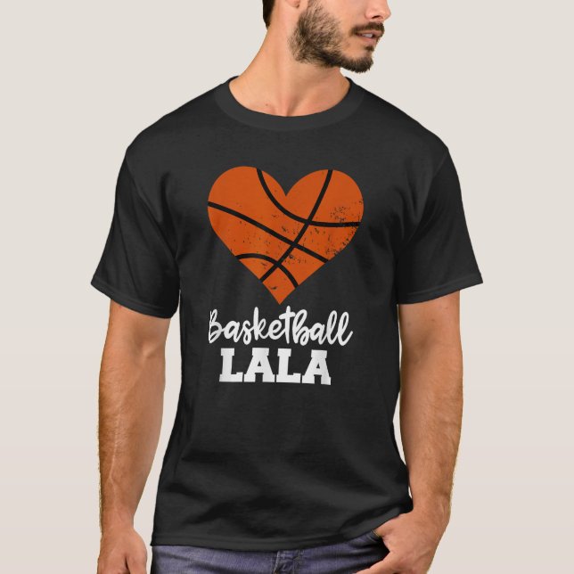 Camiseta Baloncesto LaLa Funny Baloncesto Corazón Abuela La (Anverso)