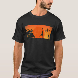 Camiseta Baloncesto Lover Cute Sunset Silhouette Baloncesto