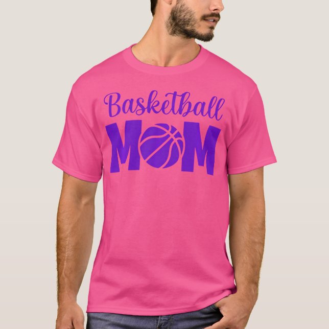 Camiseta Baloncesto Mamá Baloncesto Sporty Basket Ball Purp (Anverso)
