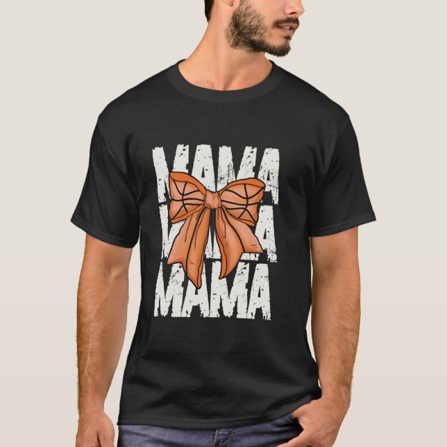 Camiseta Baloncesto Mama Coquette Bow Sports Mom Cuse Gamed (Anverso)
