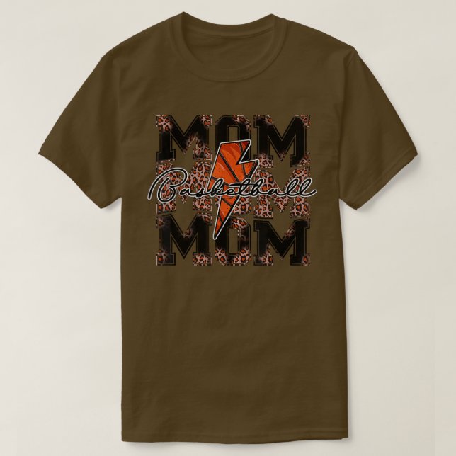 Camiseta Baloncesto Mamá leopardo rayo rayo de baloncesto g (Diseño del anverso)