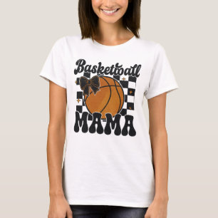 Camiseta Baloncesto Mama Purpurina Shirt Design con Bow