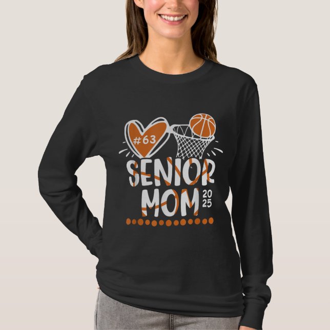 Camiseta Baloncesto Mamá Shirt Mom Game Day Outfit Madres (Anverso)