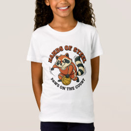 Camiseta Baloncesto Mapache Manos de Acero Patas en la Canc