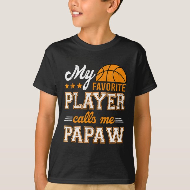 Camiseta Baloncesto mi jugador favorito me llama Papaw (Anverso)