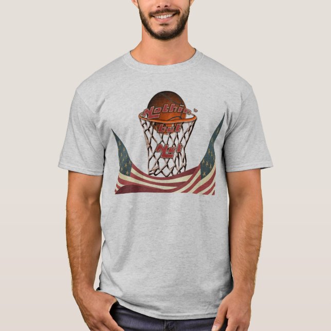 Camiseta Baloncesto nada pero de la red en aro (Anverso)
