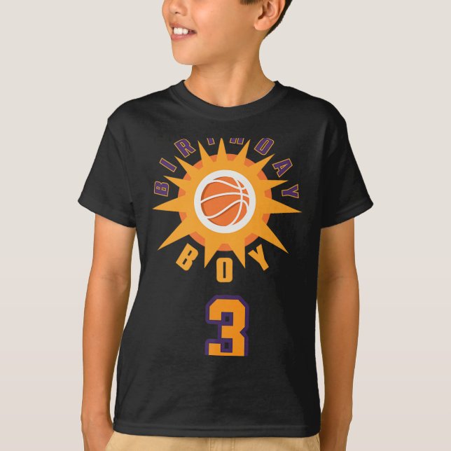 Camiseta Baloncesto naranja Con Sunbeam 3 Años De Edad Birt (Anverso)