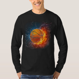 Camiseta Baloncesto naranja en llamas, NBA Basketball Sport