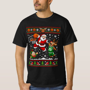 Camiseta baloncesto navidad Santa Claus Baloncesto