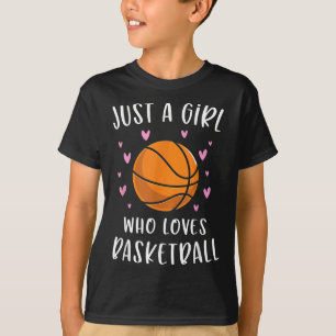 Camiseta Baloncesto Para Chicas Sólo Un Chica Que Ama El Bá
