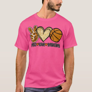 Camiseta Baloncesto Peace Love - equipo deportivo Heart Bal