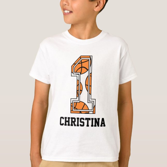 Camiseta Baloncesto personalizado número 1 (Anverso)