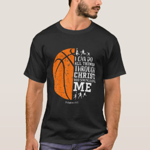 Camiseta Baloncesto Puedo Hacer Cosas A Través De Christian