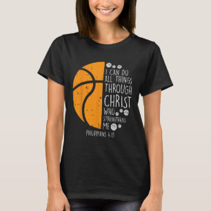 Camiseta Baloncesto Puedo Hacer Cosas Biblia Verso Dios Jes