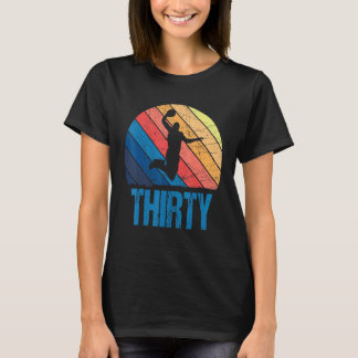 Camiseta Baloncesto Retro de cumpleaños 30 años
