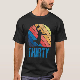 Camiseta Baloncesto Retro de cumpleaños 30 años