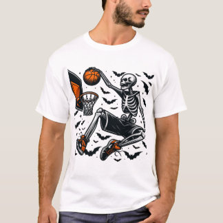 Camiseta Baloncesto Skeleton Halloween