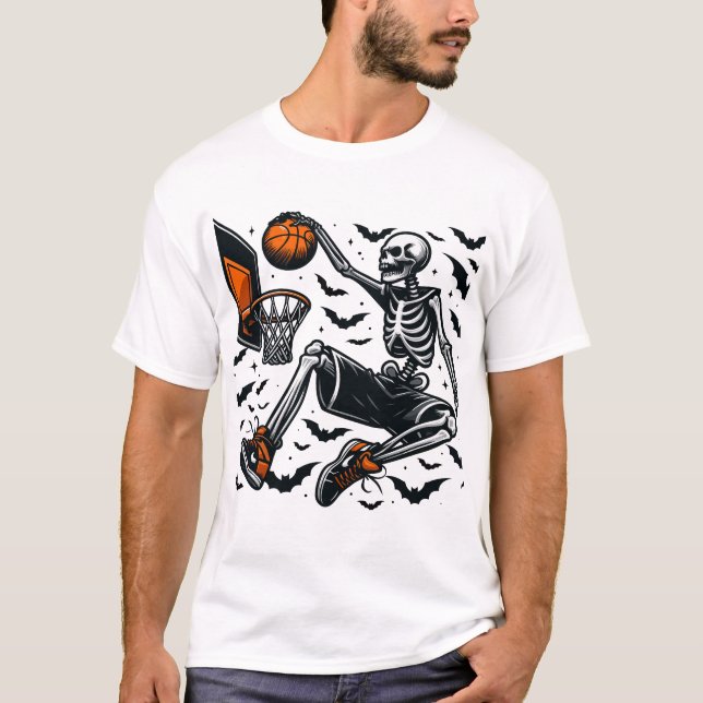 Camiseta Baloncesto Skeleton Halloween (Anverso)