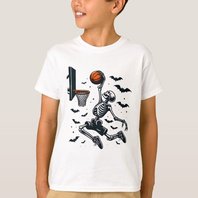 Camiseta Baloncesto Skeleton Halloween Skeletball (Anverso)