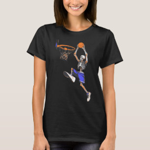 Camiseta Baloncesto Slam Dunk Skeleton Halloween