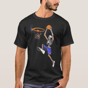 Camiseta Baloncesto Slam Dunk Skeleton Halloween