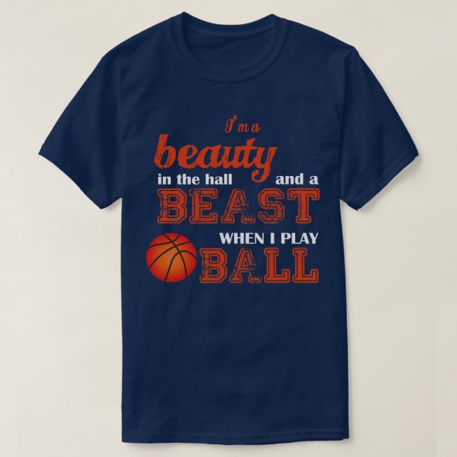 Camiseta Baloncesto Soy Una Belleza En El Salón Y Una Besti (Diseño del anverso)