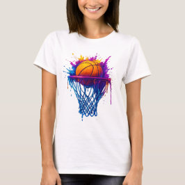 Camiseta Baloncesto Splash Art - Vibrante Diseño Deportivo