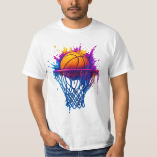 Camiseta Baloncesto Splash Art - Vibrante Diseño Deportivo