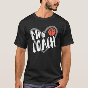 Camiseta Baloncesto Sra. Coach Wife Heart