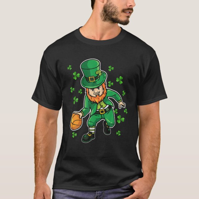 Camiseta Baloncesto St Patricks Día Leprechaun Niños Me (Anverso)