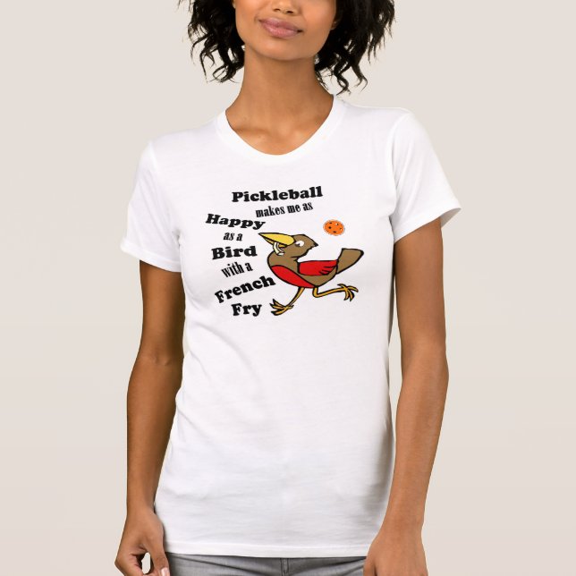 Camiseta Baloncesto - Tan Feliz Como Un Pájaro Con Un Frío  (Anverso)
