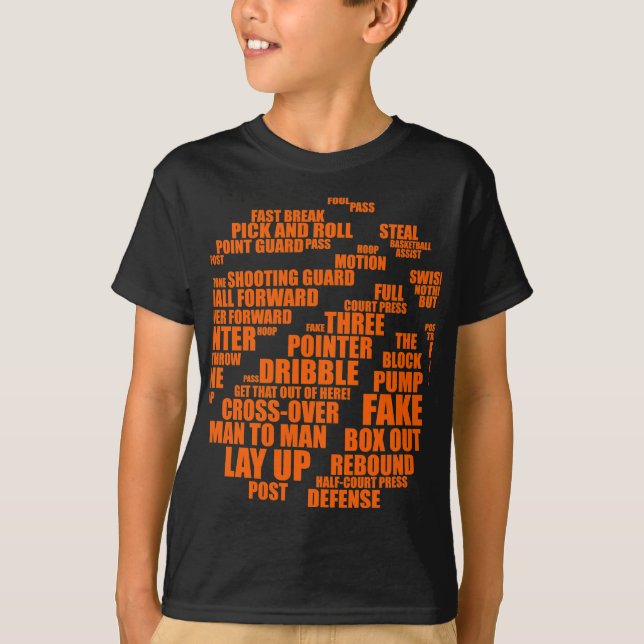 Camiseta Baloncesto - Tee de tipografía Chica de baloncesto (Anverso)