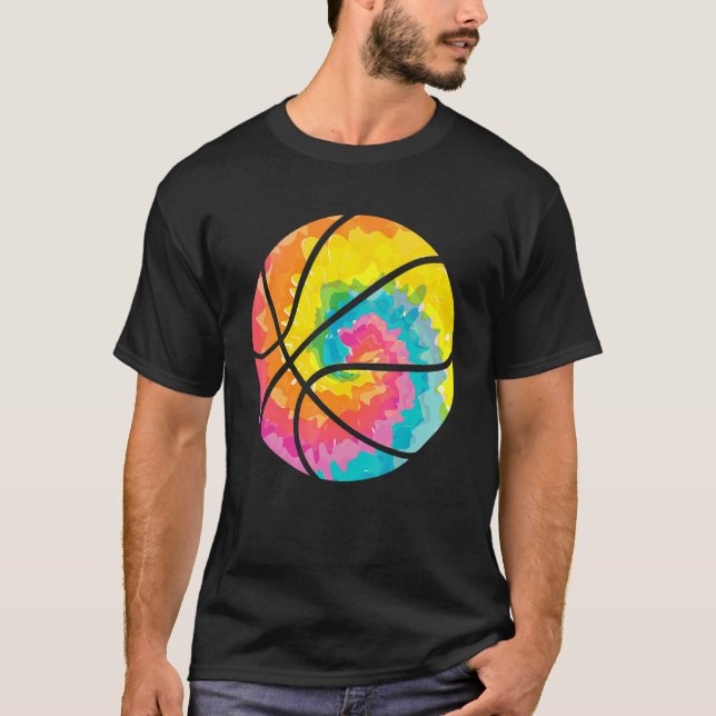Camiseta Baloncesto Trippy Rainbow Hippie Tie Dye (Anverso)