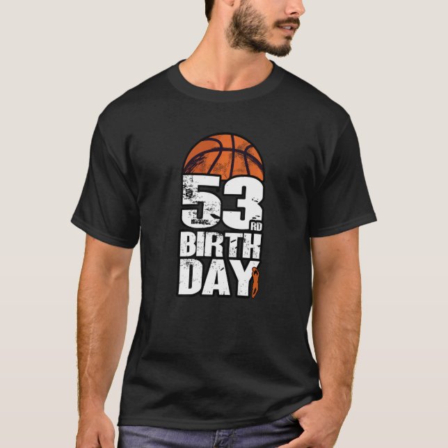 Camiseta Baloncesto Vintage de 53 años 53 cumpleaños (Anverso)