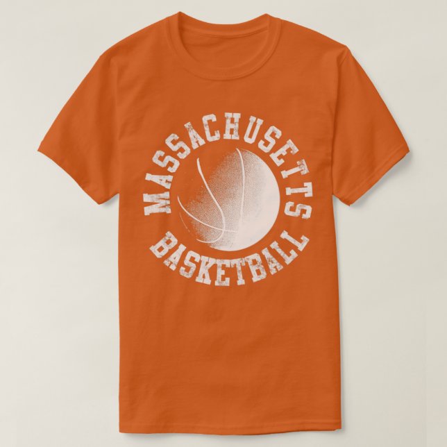 Camiseta Baloncesto Vintage Massachusetts (Diseño del anverso)